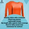 ACTIVE UNIFORMS Women's Under Scrub Tee Crew Neck Long Sleeve T-Shirt 2- Pack (Orange, Large) view 2