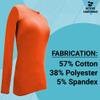 ACTIVE UNIFORMS Women's Under Scrub Tee Crew Neck Long Sleeve T-Shirt 2- Pack (Orange, Large) view 3