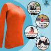 ACTIVE UNIFORMS Women's Under Scrub Tee Crew Neck Long Sleeve T-Shirt 2- Pack (Orange, Large) view 4