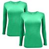 ACTIVE UNIFORMS Women's Under Scrub Tee Crew Neck Long Sleeve T-Shirt 2- Pack (Green, XX-Small) view 1