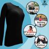 ACTIVE UNIFORMS Women's Under Scrub Tee Crew Neck Long Sleeve T-Shirt 2- Pack (Black, X-Large) view 4