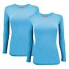 ACTIVE UNIFORMS Women's Under Scrub Tee Crew Neck Long Sleeve T-Shirt 2- Pack (Water Blue, 4X-Large) view 1