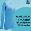 ACTIVE UNIFORMS Women's Under Scrub Tee Crew Neck Long Sleeve T-Shirt 2- Pack (Water Blue, 4X-Large) view 3