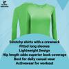 ACTIVE UNIFORMS Women's Under Scrub Tee Crew Neck Long Sleeve T-Shirt 2- Pack (Lime Green, X-Small) view 2