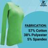 ACTIVE UNIFORMS Women's Under Scrub Tee Crew Neck Long Sleeve T-Shirt 2- Pack (Lime Green, X-Small) view 3