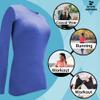 ACTIVE UNIFORMS Women's Under Scrub Tee Crew Neck Long Sleeve T-Shirt 2- Pack (Ceil Blue, 5X-Large) view 4