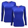 ACTIVE UNIFORMS Women's Under Scrub Tee Crew Neck Long Sleeve T-Shirt 2- Pack (True Royal Blue, X-Large) view 1