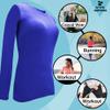 ACTIVE UNIFORMS Women's Under Scrub Tee Crew Neck Long Sleeve T-Shirt 2- Pack (True Royal Blue, 5X-Large) view 4