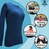 ACTIVE UNIFORMS Women's Under Scrub Tee Crew Neck Long Sleeve T-Shirt 2- Pack (True Navy Blue, XX-Large) view 4