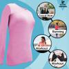 ACTIVE UNIFORMS Women's Under Scrub Tee Crew Neck Long Sleeve T-Shirt 2- Pack (Pink, Medium) view 4