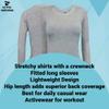 ACTIVE UNIFORMS Women's Under Scrub Tee Crew Neck Long Sleeve T-Shirt 2- Pack (Heather Charcoal, X-Small) view 2