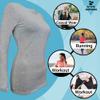 ACTIVE UNIFORMS Women's Under Scrub Tee Crew Neck Long Sleeve T-Shirt 2- Pack (Heather Charcoal, X-Small) view 4