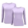 ACTIVE UNIFORMS Women's Under Scrub Tee Crew Neck Long Sleeve T-Shirt 2- Pack (Lavender, 4X-Large) view 1