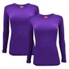 ACTIVE UNIFORMS Women's Under Scrub Tee Crew Neck Long Sleeve T-Shirt 2- Pack (Purple, 3X-Large) view 1