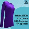 ACTIVE UNIFORMS Women's Under Scrub Tee Crew Neck Long Sleeve T-Shirt 2- Pack (Purple, 3X-Large) view 3