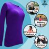 ACTIVE UNIFORMS Women's Under Scrub Tee Crew Neck Long Sleeve T-Shirt 2- Pack (Purple, 3X-Large) view 4