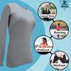 ACTIVE UNIFORMS Women's Under Scrub Tee Crew Neck Long Sleeve T-Shirt 2- Pack (Grey, XX-Small) view 4