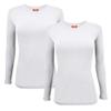 ACTIVE UNIFORMS Women's Under Scrub Tee Crew Neck Long Sleeve T-Shirt 2- Pack (White, Medium) view 1