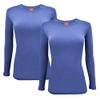 ACTIVE UNIFORMS Women's Under Scrub Tee Crew Neck Long Sleeve T-Shirt 2- Pack (Ceil Blue, 4X-Large) view 1