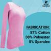 ACTIVE UNIFORMS Women's Under Scrub Tee Crew Neck Long Sleeve T-Shirt 2- Pack (Pink, Small) view 3