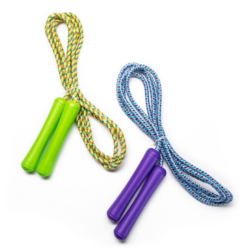 2 Pack Skipping Rope for Women, Fitness Jump Rope for Kids and Adults, Vibrant Jump Ropes for Kids for Health and Fitness - Jump Ropes for Women for Good Cardio Exercise, 7 Feet Long