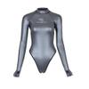 Womens Wetsuit 2mm Smooth-Skin Neoprene Wetsuit Silver Grey with Open-Back & T-Back Bottom One-Piece Long Sleeve Swimsuits for Women Diving Surfing Snorkeling view 3