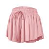 Flowy Athletic Shorts for Women Gym Yoga Workout Running Sweat Short Spandex Butterfly Tennis Skort Skirt High Waisted with Pockets Underneath Girls Trendy Clothes Dressy Casual Summer Light Pink S view 1