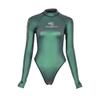 Womens Wetsuit 2mm Smooth-Skin Neoprene Wetsuit Green with Open-Back & T-Back Bottom One-Piece Long Sleeve Swimsuits for Women Diving Surfing Snorkeling view 3