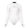 Womens Wetsuit 2mm Smooth-Skin Neoprene Wetsuit White with Open-Back & High Hip Bottom One-Piece Long Sleeve Swimsuits for Women Diving Surfing Snorkeling view 3