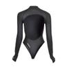 Womens Wetsuit 2mm Smooth-Skin Neoprene Wetsuit Black with Open-Back & T-Back Bottom One-Piece Long Sleeve Swimsuits for Women Diving Surfing Snorkeling view 2