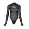 Womens Wetsuit 2mm Smooth-Skin Neoprene Wetsuit Black with Open-Back & T-Back Bottom One-Piece Long Sleeve Swimsuits for Women Diving Surfing Snorkeling view 3