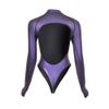 Womens Wetsuit 2mm Smooth-Skin Neoprene Wetsuit Purple with Open-Back & T-Back Bottom One-Piece Long Sleeve Swimsuits for Women Diving Surfing Snorkeling view 2