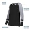 Augusta Sportswear Women's Fanatic 2.0 Long Sleeve Tee, Black/Grey Heather, M view 4