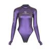 Womens Wetsuit 2mm Smooth-Skin Neoprene Wetsuit Purple with Open-Back & T-Back Bottom One-Piece Long Sleeve Swimsuits for Women Diving Surfing Snorkeling view 3