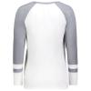 Augusta Sportswear Women's Fanatic 2.0 Long Sleeve Tee, White/Grey Heather, 2XL view 3