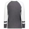 Augusta Sportswear Women's Fanatic 2.0 Long Sleeve Tee, Carbon Heather/White, M view 3