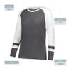 Augusta Sportswear Women's Fanatic 2.0 Long Sleeve Tee, Carbon Heather/White, M view 4