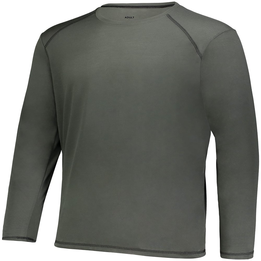 Augusta Sportswear Super Soft-Spun Poly Long Sleeve Tee Iron XL