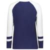 Augusta Sportswear Women's Fanatic 2.0 Long Sleeve Tee, Navy/White, XS view 2