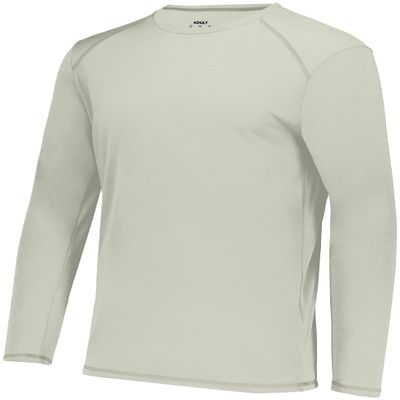 Augusta Sportswear Super Soft-Spun Poly Long Sleeve Tee Oyster 2XL