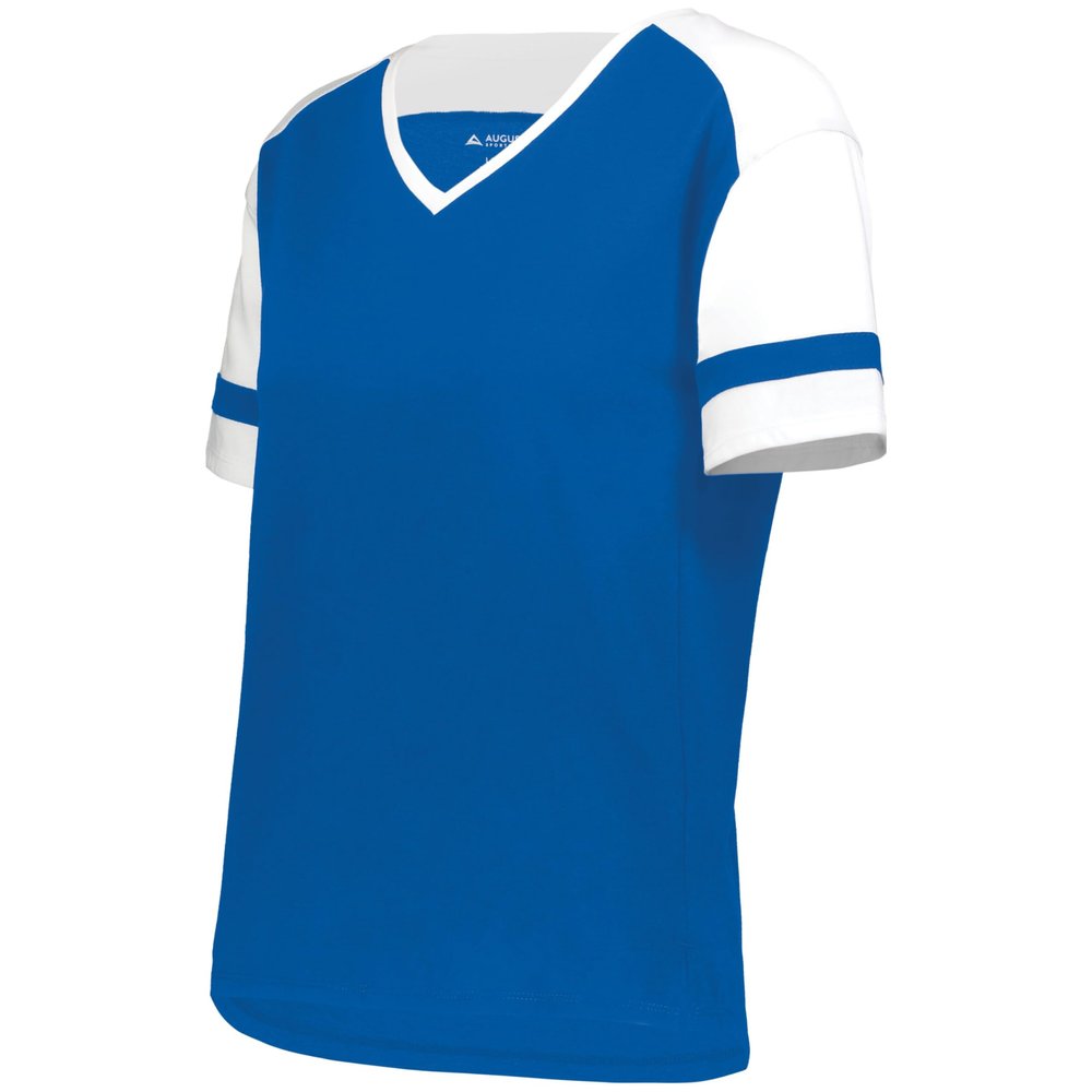 Augusta Sportswear Women's Fanatic 2.0 Tee, Royal/White, XS