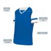 Augusta Sportswear Women's Fanatic 2.0 Tee, Royal/White, XS view 4