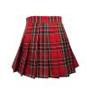 TONCHENGSD Women's High Waist Pleated Mini Skirt Skater Tennis Skirt (Red Plaid 01, XS) view 1