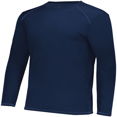 Augusta Sportswear Super Soft-Spun Poly Long Sleeve Tee Navy XL