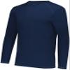 Augusta Sportswear Super Soft-Spun Poly Long Sleeve Tee Navy XL view 1