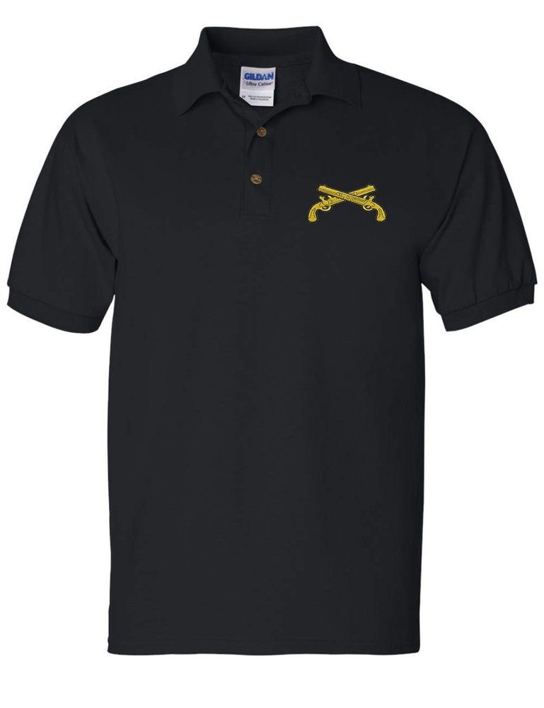 ALLNTRENDS Men's Polo T Shirt Military Police US Embroidery Shirt (2XL, Black)