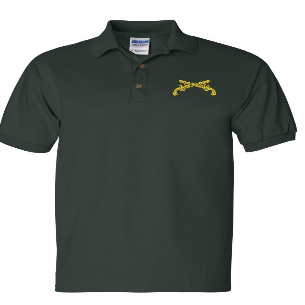 ALLNTRENDS Men's Polo T Shirt Military Police US Embroidery Shirt (S, Forest Green)