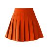 TONCHENGSD Women's High Waist Pleated Mini Skirt Skater Tennis Skirt (Orange, XL) view 1
