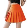TONCHENGSD Women's High Waist Pleated Mini Skirt Skater Tennis Skirt (Orange, XL) view 2