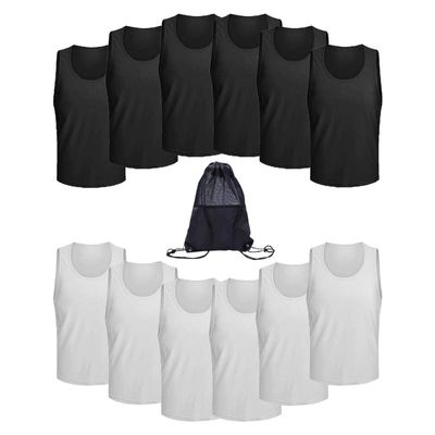 MCLAOSI Mesh Scrimmage Team Practice Vests Pinnies Jerseys For Kids Youth Sports Basketball, Soccer, Football 6-12 Packs
